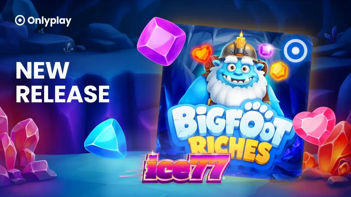 Pemandangan hutan salju dalam permainan slot Bigfoot Riches